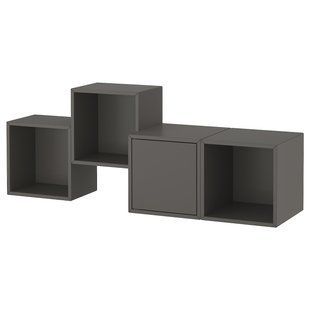 IKEA Комбинация навесного шкафа, темно-серый EKET, 495.702.92 49570292 фото