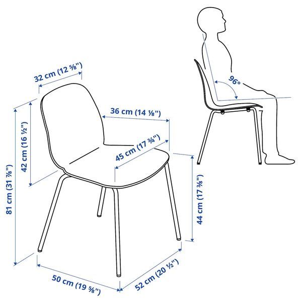 IKEA Стул, белый/Сефаст хром LID&Aring;S, 294.813.91 29481391 фото