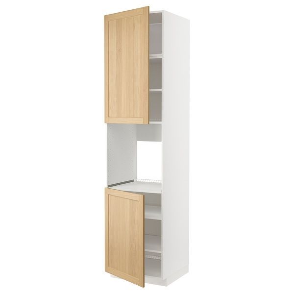 IKEA Са ст острів 2-д/п, білий/дуб форсбакка METOD, 095.094.47 09509447 фото