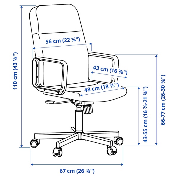 IKEA RENBERGET (ИКЕА РЕНБЕРГЕТ), Вращающееся кресло, Бомстад черный, 604.935.46 60493546 фото