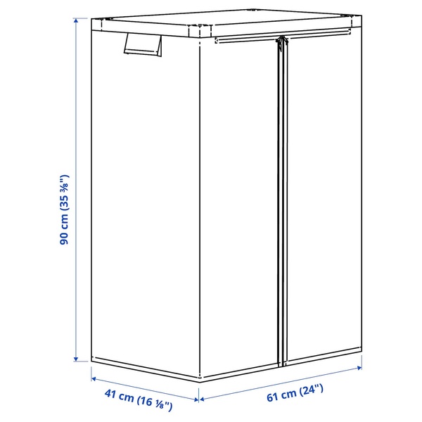 IKEA Стелаж з кришкою, внутрішній/зовнішній дротовий/прозорий білий JOSTEIN, 594.369.34 59436934 фото