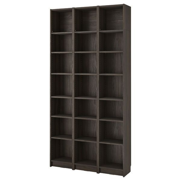 IKEA Комбинация полок с надставками, имитация темно-коричневого цвета. дуб BILLY, 094.833.91 09483391 фото