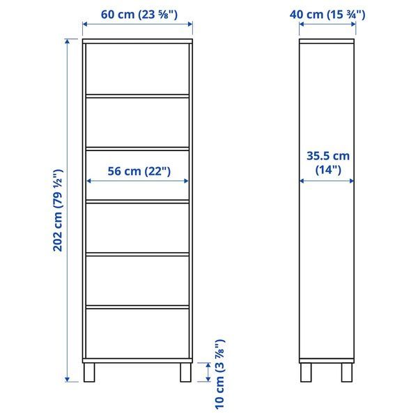 IKEA Шафа темно-сіра BEST&Aring;, 595.081.48 59508148 фото