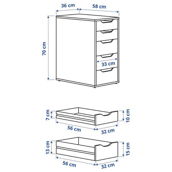 IKEA Письменный стол, бамбук/белый ANFALLARE / ALEX, 594.177.42 59417742 фото