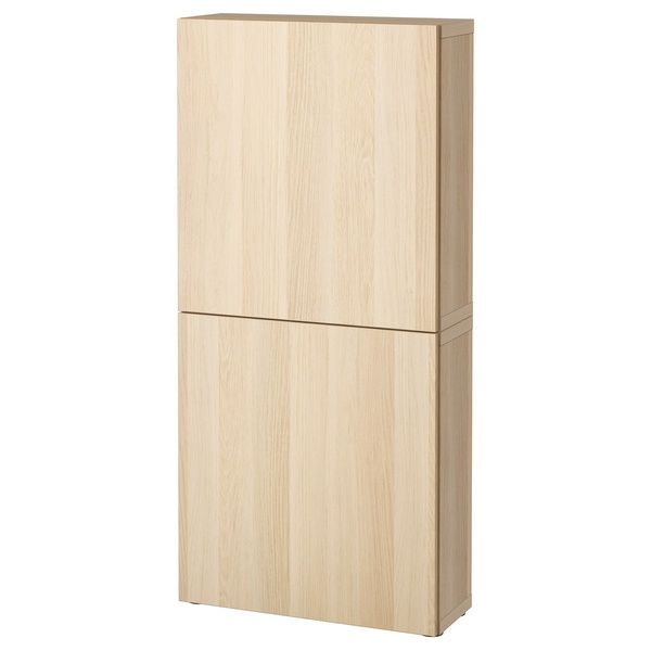 IKEA Навісна шафа/2 дверцята, дуб білий морений/дуб білий морений Lappviken BEST&Aring;, 794.219.60 79421960 фото