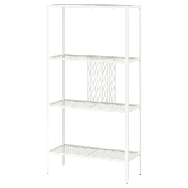 IKEA BAGGEBO (ІKEA БАГГЕБО), Книжкова шафа, метал/білий, 60x25x116 см, 504.811.72 50481172 фото