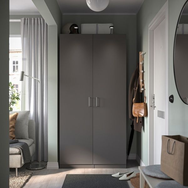 IKEA Гардероб комбінований, темно-сірий/темно-сірий PAX / FORSAND, 594.311.68 59431168 фото