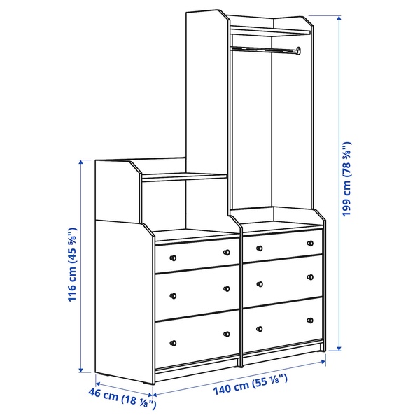 IKEA HAUGA (ИКЕА HAUGA), Книжный шкаф, белый, 140x199 см, 993.881.44 99388144 фото