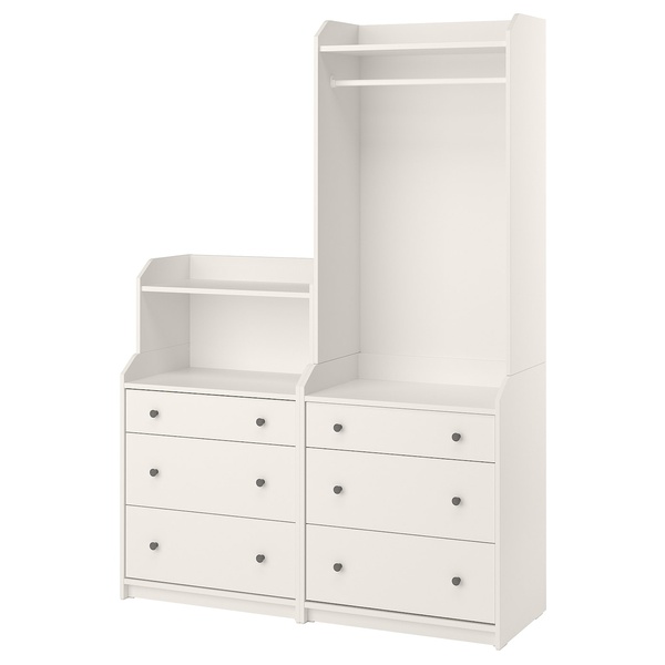 IKEA HAUGA (ИКЕА HAUGA), Книжный шкаф, белый, 140x199 см, 993.881.44 99388144 фото