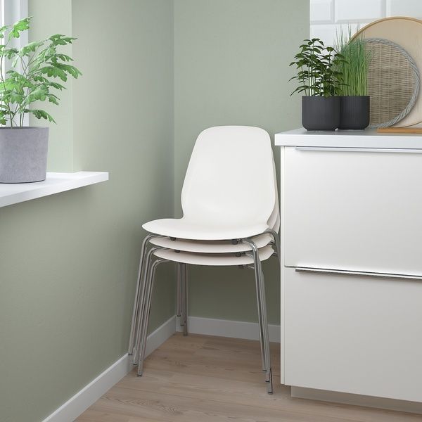 IKEA Стул, белый/Сефаст хром LID&Aring;S, 294.813.91 29481391 фото
