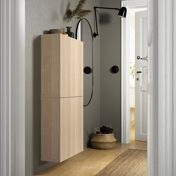 IKEA Навісна шафа/2 дверцята, дуб білий морений/дуб білий морений Lappviken BEST&Aring;, 794.219.60 79421960 фото