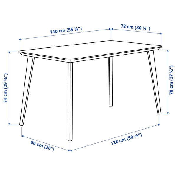 IKEA LISABO/ODGER (ІKEA ЛИСАБО/ОДГЕР), Стіл та 4 стільці, ясеновий шпон/антрацит, 140x78 см, 593.050.42 59305042 фото