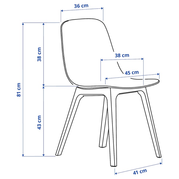 IKEA LISABO/ODGER (ІKEA ЛИСАБО/ОДГЕР), Стіл та 4 стільці, ясеновий шпон/антрацит, 140x78 см, 593.050.42 59305042 фото