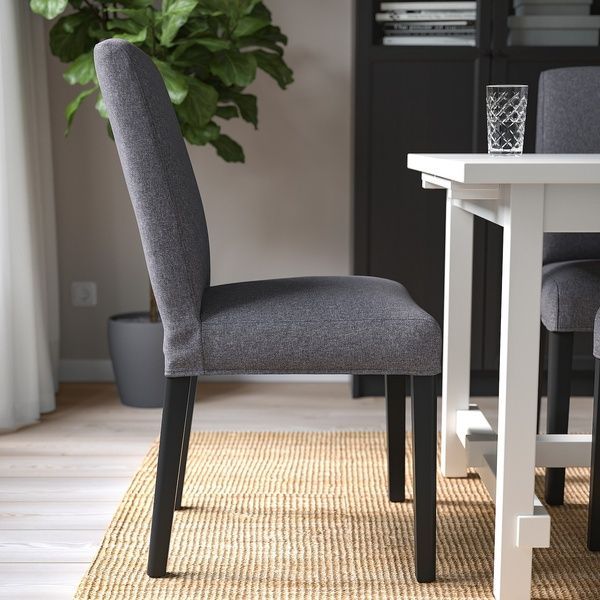IKEA Стіл і 6 стільців, коричневий/Гуннаред середньо-сірий STRANDTORP / BERGMUND, 894.410.57 89441057 фото