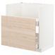 IKEA BREDSJ&Ouml;N/2fr/2szt тумба під раковину, білий/Askersund світлий попелястий малюнок METOD, 392.979.05 39297905 фото 2