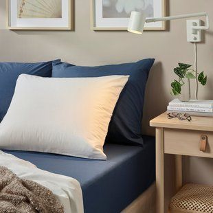 IKEA Простирадло на приталенні, темно-синє ULLVIDE, 903.369.51 90336951 фото
