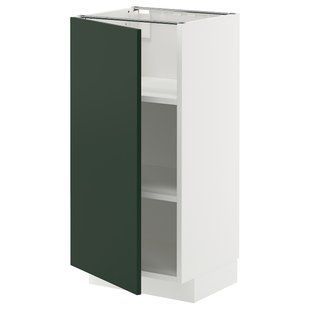IKEA Нижня шафа/полиці, білий/темно-зелений Havstorp METOD, 495.573.04 49557304 фото