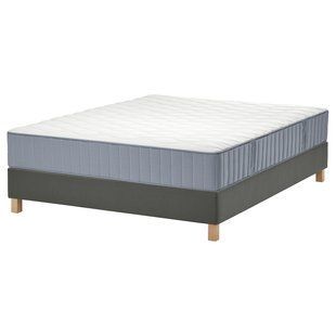 IKEA Ліжко Continental, V&aring;gstranda середньої жорсткості/світло-блакитний темно-сірий LYNG&Ouml;R, 795.537.95 79553795 фото