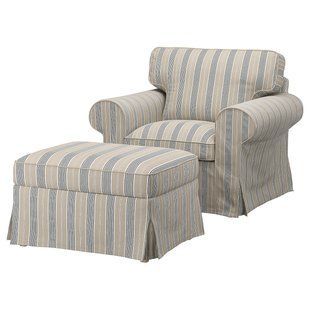IKEA Кресло/табурет для ног, Карлшов бежевый/разноцветный EKTORP, 895.538.70 89553870 фото