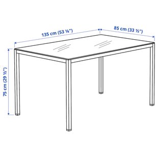 IKEA Стіл, хром/білий блиск TORSBY, 399.318.45 39931845 фото