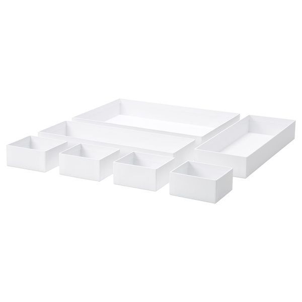 IKEA Ящик 7 шт білий MALAREN, 704.644.59 70464459 фото