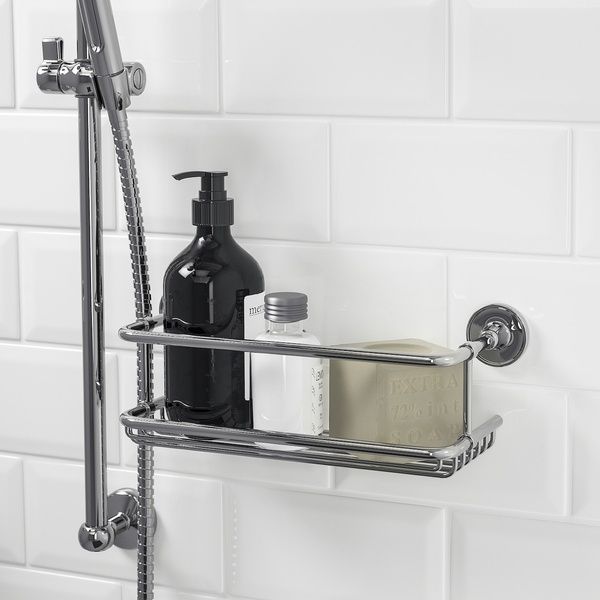 IKEA Душова полиця, ефект хрому BROFJ&Auml;RDEN, 105.822.34 10582234 фото