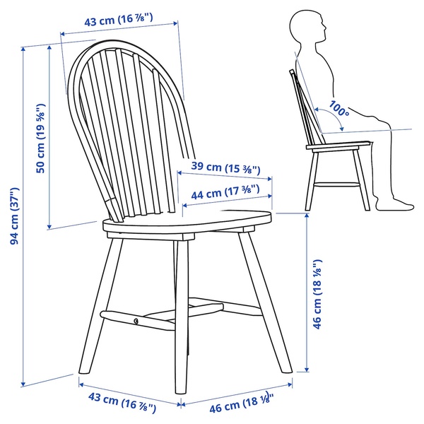 IKEA Стіл та 4 стільці, білий/акація INGATORP / SKOGSTA, 995.451.96 99545196 фото