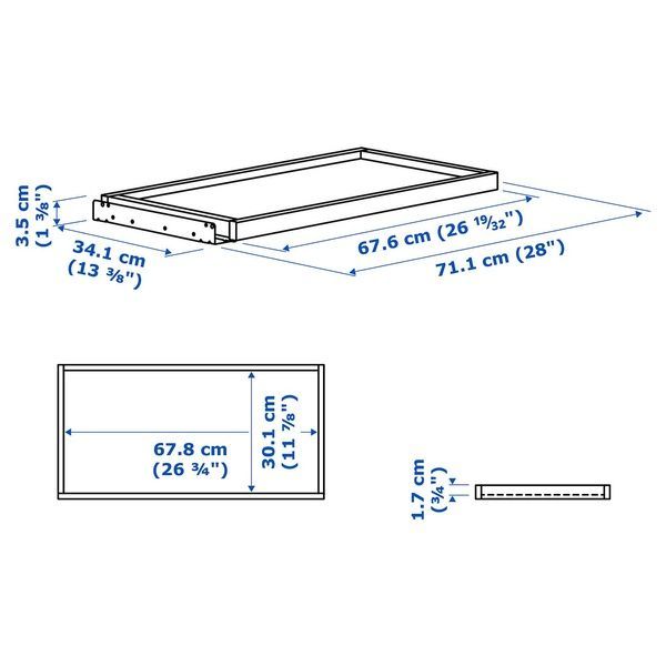 IKEA Висувний піднос темно-сірий KOMPLEMENT, 505.094.92 50509492 фото