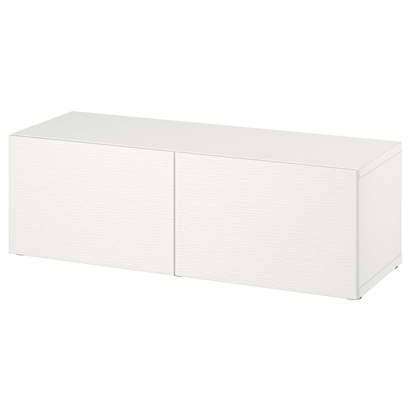 IKEA BESTA (ИКЕА БЕСТО), Шкаф с дверцами, белый/Лаксвикен белый, 120x42x38 см, 594.297.78 59429778 фото