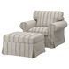IKEA Крісло/табурет Карлшов бежевий/різнокольоровий EKTORP, 895.538.70 89553870 фото 1