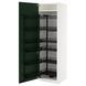 IKEA Висока шафа з висувною коморою, білий/Havstorp темно-зелений METOD, 095.567.40 09556740 фото 1