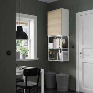 IKEA Книжкова шафа біла/іміт. дуб ENHET, 593.314.61 59331461 фото