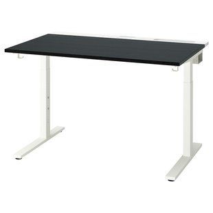 IKEA Письменный стол, ясеневый шпон, крашенный в черный/белый MITTZON, 095.260.84 09526084 фото