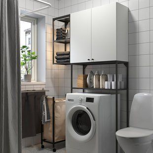 IKEA Книжный шкаф, антрацит/белый ENHET, 295.478.96 29547896 фото