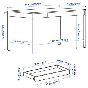 IKEA Стол, кремовый TONSTAD, 705.382.00 70538200 фото