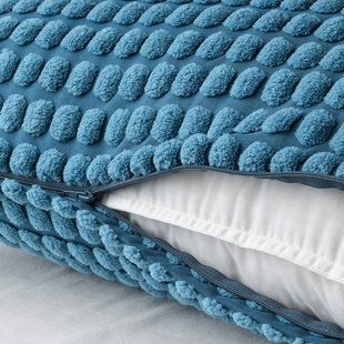 IKEA SVARTPOPPEL (ІKEA СВАРТПОППЕЛЬ), Чохол на подушку, синій, 65x65 см, 405.430.19 40543019 фото