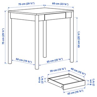 IKEA Письменный стол, дубовый шпон TONSTAD, 405.382.06 40538206 фото