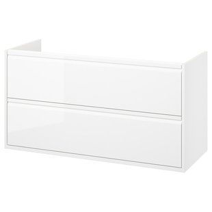 IKEA Шкаф под умывальник с ящиками, глянцевый белый &Auml;NGSJ&Ouml;N, 405.350.95 40535095 фото