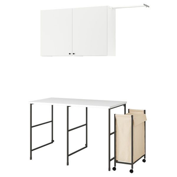 IKEA Книжный шкаф, антрацит/белый ENHET, 494.774.54 49477454 фото