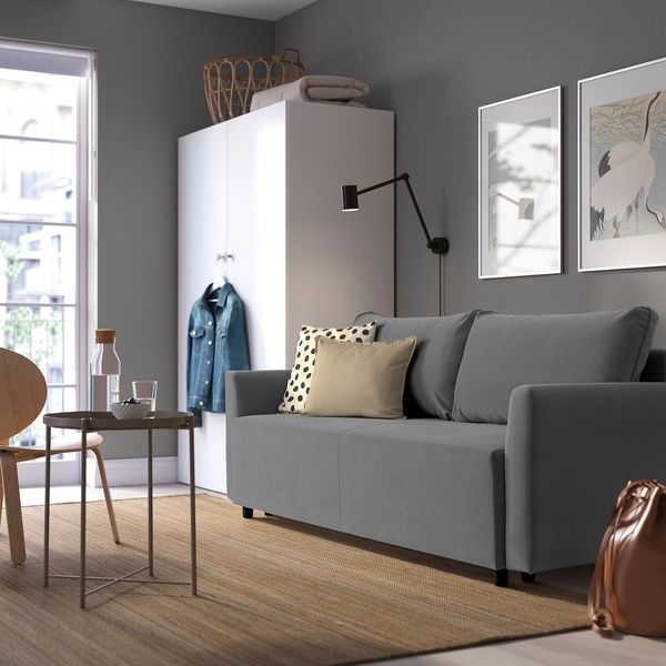 IKEA 3-местный диван-кровать, Хакебо темно-серый BRISSUND, 305.808.56 30580856 фото
