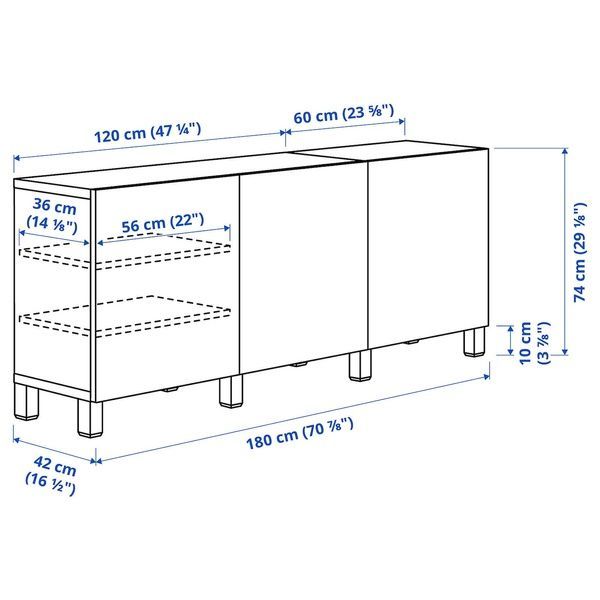 IKEA Комбінація з дверима, білий/Selsviken/Stubbarp глянцевий/білий BEST&Aring;, 891.398.19 89139819 фото
