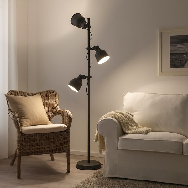 IKEA Торшер с 3-мя точечными светильниками, темно-серый HEKTAR, 203.936.00 20393600 фото