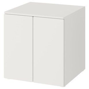 IKEA Шкаф, белый белый/с 1 полкой SM&Aring;STAD / PLATSA, 393.891.89 39389189 фото
