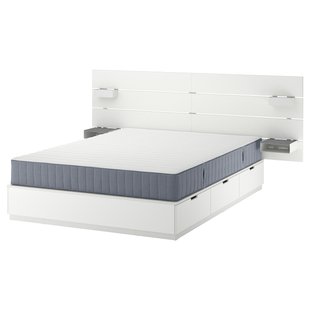 IKEA NORDLI (ІKEA НОРДЛИ), Каркас ліжка з контейнером та матрацом, 395.396.31 39539631 фото