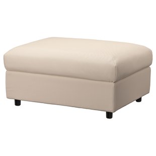 IKEA VIMLE (ІKEA ВИМЛЕ), Чохол для табурета з ящиком, Халларп бежевий, 004.961.71 00496171 фото