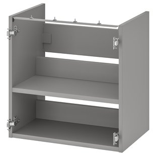 IKEA ENHET (ИКЕА ENHET), Шкафчик для умывальника с полкой, серый, 60x40x60 см, 904.404.72 90440472 фото