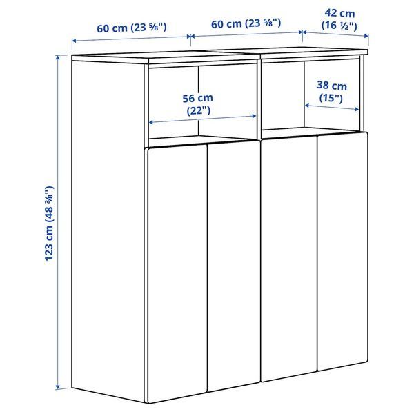 IKEA Книжкова шафа біла/береза ​​на 6 полиць SM&Aring;STAD / PLATSA, 395.496.87 39549687 фото