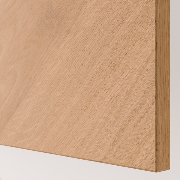 IKEA BESTA (ІKEA БЕСТО), Комбінація з ящиками, чорно-коричневий/шпон дуба Хедевікен/Stubbarp, 180x42x74 см, 494.402.53 49440253 фото