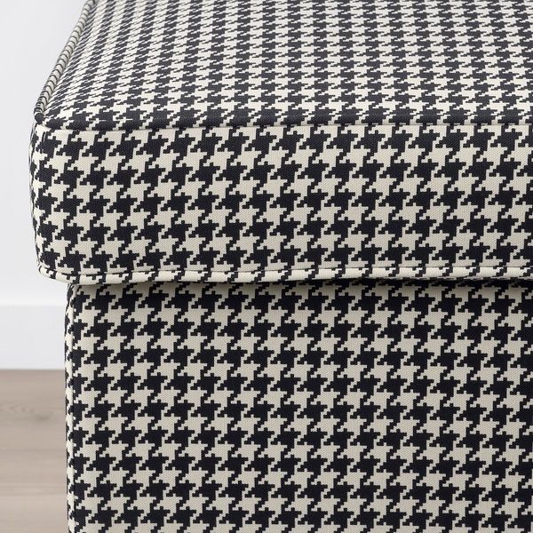 IKEA Кресло/подставка для ног, Виббербо черный/бежевый STRANDMON, 294.839.03 29483903 фото