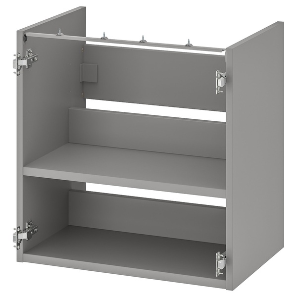 IKEA ENHET (ИКЕА ENHET), Шкафчик для умывальника с полкой, серый, 60x40x60 см, 904.404.72 90440472 фото